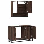 vidaXL Ensemble de meubles de salle de bain 2 Pièces Chêne marron