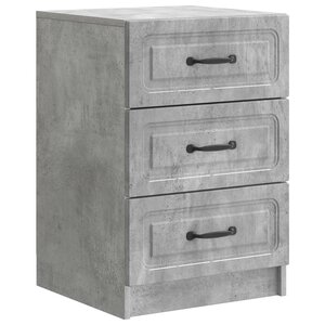 vidaXL Cabinet de chevet Gris béton 43 x 41 x 63 5 cm