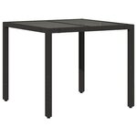 vidaXL Ensemble de bistro de jardin 5 Pièces coussins noir poly rotin