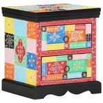 vidaXL Table de chevet Multicolore 40x35x45 cm en bois composite