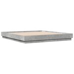 vidaXL Cadre de lit sans matelas gris béton 200x200 cm