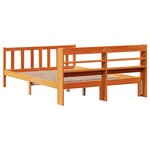 vidaXL Cadre de lit et tête de lit sans matelas cire marron 120x200 cm