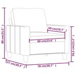 vidaXL Fauteuil Rouge bordeaux 60 cm Similicuir