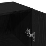 vidaXL Armoire murale en chêne noir 34 5 x 34 x 90 cm Bois d'ingénierie