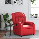 vidaXL Fauteuil inclinable Rouge Similicuir