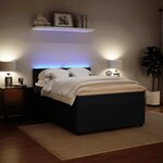 vidaXL Sommier à lattes de lit avec matelas Noir 140x200 cm Velours