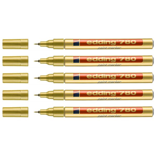 Marqueur Peinture 780 Or Pointe Fine 0 8 mm x 5 EDDING