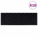 vidaXL Marches d'escalier 10 Pièces 25x75 cm caoutchouc