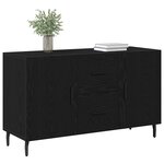 vidaXL Buffet Chêne noir 100 x 36 x 60 cm Bois d'ingénierie
