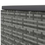 vidaXL Salon de jardin 6 Pièces avec coussins Gris Résine tressée