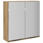 vidaXL Armoire à miroir de salle de bain chêne artisanal 64x20x66 5 cm
