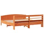 vidaXL Cadre de lit sans matelas cire marron 180x200cm bois pin massif