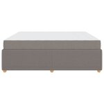 vidaXL Cadre de lit avec matelas Taupe 180 x 200 cm tissu