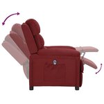 vidaXL Fauteuil inclinable électrique Rouge bordeaux Tissu