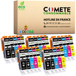 550XL 551XL - 25 cartouches compatibles pour Canon 550 XL 551 XL - COMETE