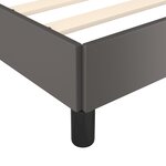 vidaXL Cadre de lit avec tête de lit Gris 90x190 cm Similicuir