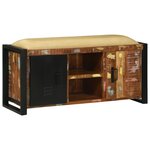 vidaXL Banc Cabinet Multicolore 100x35x50 cm en bois massif récupéré