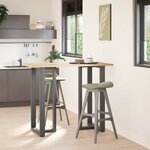 vidaXL Pieds de table de bar en T  2 pièces  anthracite  60 x 35 x (110-111) cm  acier