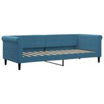 vidaXL Lit de jour avec matelas bleu 80x200 cm velours