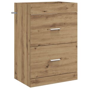 vidaXL Meuble sous lavabo de salle de bain Chêne artisanal