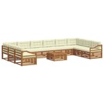 vidaXL Ensembles de canapés 11 pc Naturel et Crème