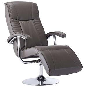 vidaXL Fauteuil TV gris similicuir