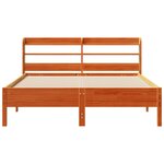 vidaXL Cadre de lit sans matelas cire marron 140x190cm bois pin massif