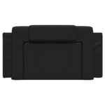 vidaXL Coussin de tête de lit Viana noir 100 cm similicuir