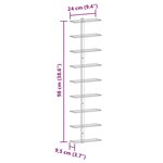 vidaXL Casier à vin mural pour 9 bouteilles Doré Fer