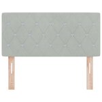 vidaXL Tête de Lit en Velours Argyle Manuel Gris clair 100 cm Velours