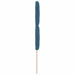 vidaXL Tête de Lit LED Geometric Manuel Bleu foncé 100 cm Velours