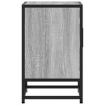 vidaXL Tables de chevet 2 Pièces sonoma gris bois d'ingénierie et métal