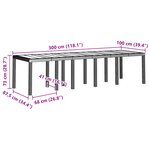 Ensemble de salle à manger de jardin vidaXL en 13 pièces avec coussins anthracite poly rattan