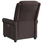 vidaXL Fauteuil de massage inclinable Marron foncé Tissu