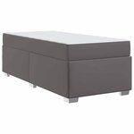 vidaXL Cadre de lit avec matelas Gris 80 x 200 cm tissu