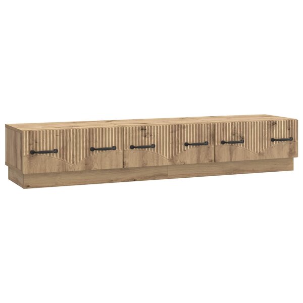 vidaXL Meuble TV 147 x 34 5 x 27 cm Chêne artisanal Bois d'ingénierie