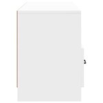 vidaXL Meuble TV Blanc brillant 102 x 34 5 x 47 cm Bois d'ingénierie
