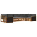vidaXL Ensemble de canapés d'extérieur 7 pc Naturel et Anthracite