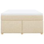 vidaXL Sommier à lattes de lit avec matelas Crème 160x200 cm Tissu