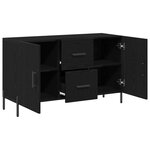 Buffet vidaXL Noir Chêne 100x36x60 cm Bois d'ingénierie