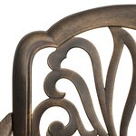 vidaXL Ensemble de bistrot 3 Pièces bronze aluminium coulé