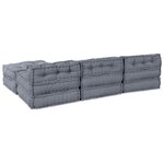 vidaXL Unité de canapé modulaire 4 Pièces Gris Tissu