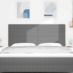 vidaXL Tête de lit LED avec tête de lit Gris clair 180 cm Polyester