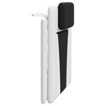 vidaXL Coussin de tête de lit Viana noir et blanc 100 cm similicuir