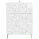 vidaXL Armoire à tiroirs Blanc brillant 66 x 34 5 x 90 cm