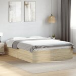 vidaXL Cadre de lit sans matelas chêne sonoma 120x200 cm