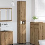 vidaXL Cabinet de salle de bain Chêne artisanal 30 5 x 30 x 195 cm