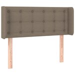 vidaXL Tête de lit à LED Taupe 103x16x78/88 cm Tissu