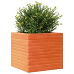 vidaXL Jardinière cire marron 50x50x45 5 cm bois de pin massif