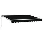 vidaXL Auvent rétractable électrique Noir 3 5 x 2 5 m